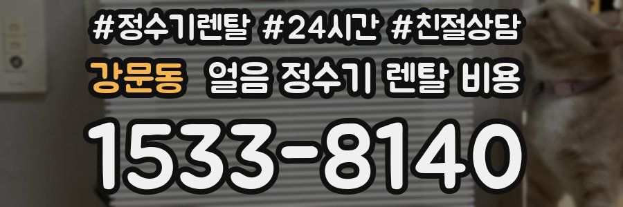 강문동 얼음 정수기 렌탈 비용