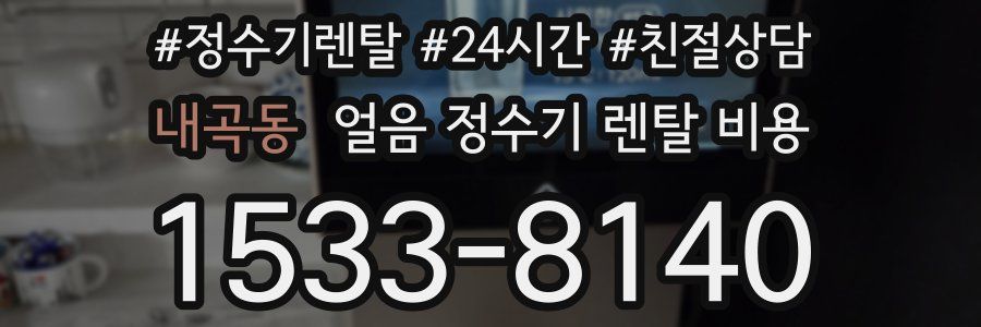 내곡동 얼음 정수기 렌탈 비용