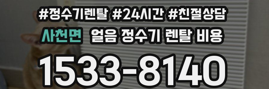 사천면 얼음 정수기 렌탈 비용