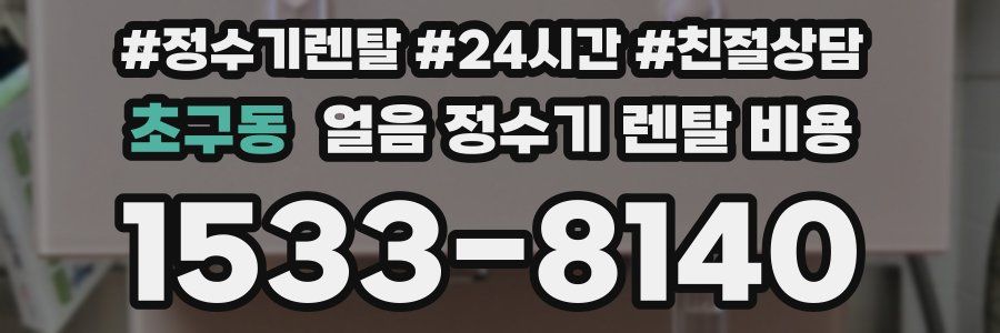 초구동 얼음 정수기 렌탈 비용