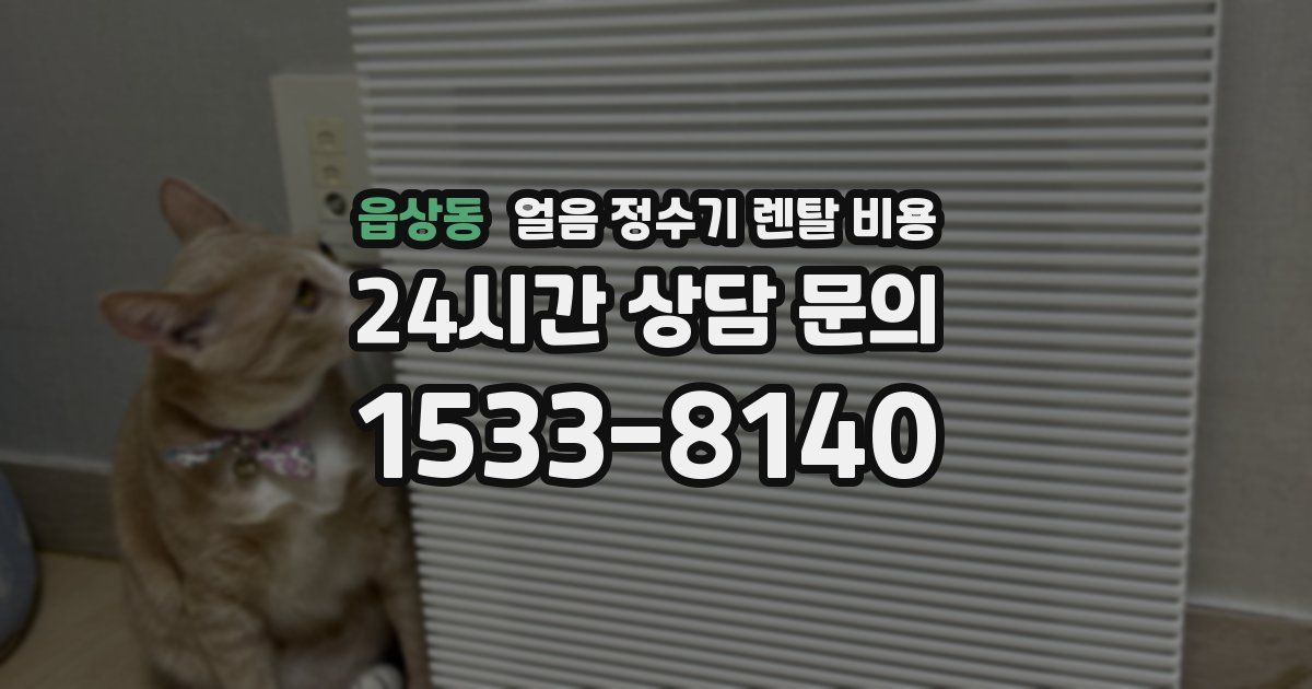 읍상동 얼음 정수기 렌탈 비용