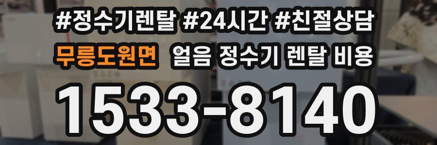 무릉도원면 얼음 정수기 렌탈 비용