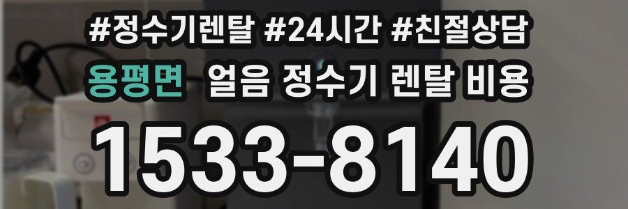 용평면 얼음 정수기 렌탈 비용