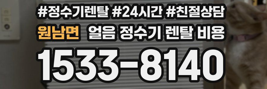 원남면 얼음 정수기 렌탈 비용