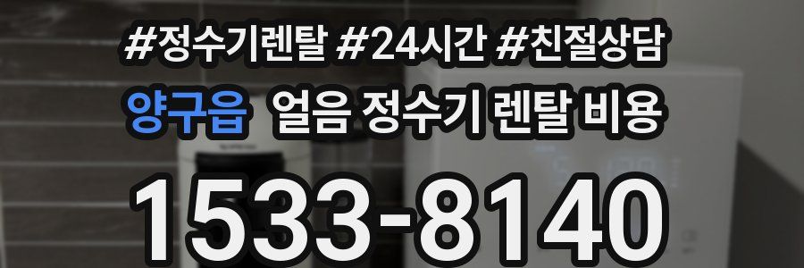 양구읍 얼음 정수기 렌탈 비용