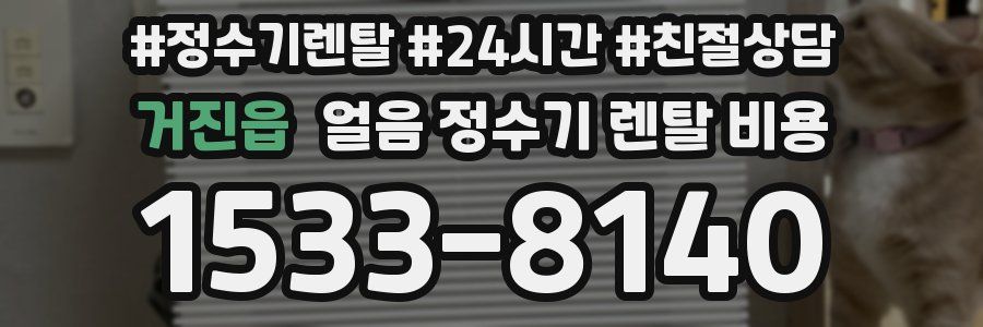 거진읍 얼음 정수기 렌탈 비용