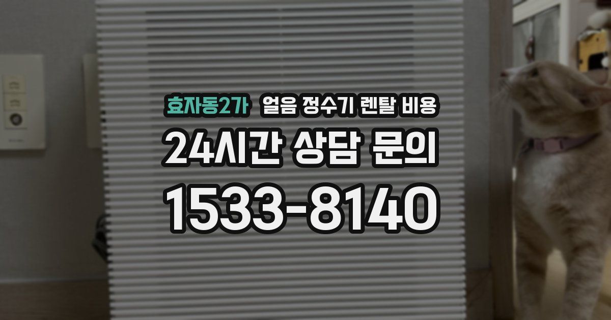 효자동2가 얼음 정수기 렌탈 비용