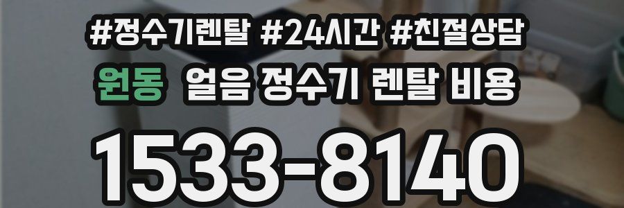 원동 얼음 정수기 렌탈 비용