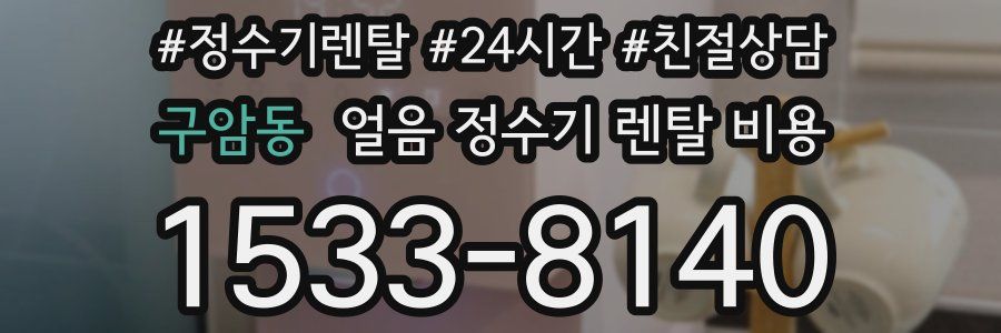 구암동 얼음 정수기 렌탈 비용