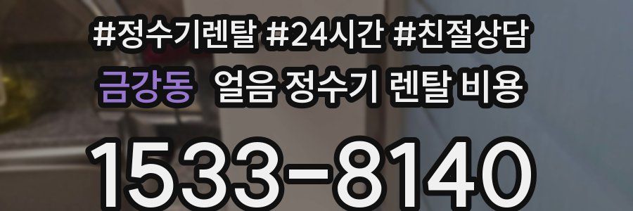 금강동 얼음 정수기 렌탈 비용