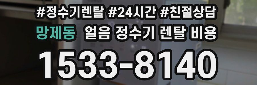 망제동 얼음 정수기 렌탈 비용