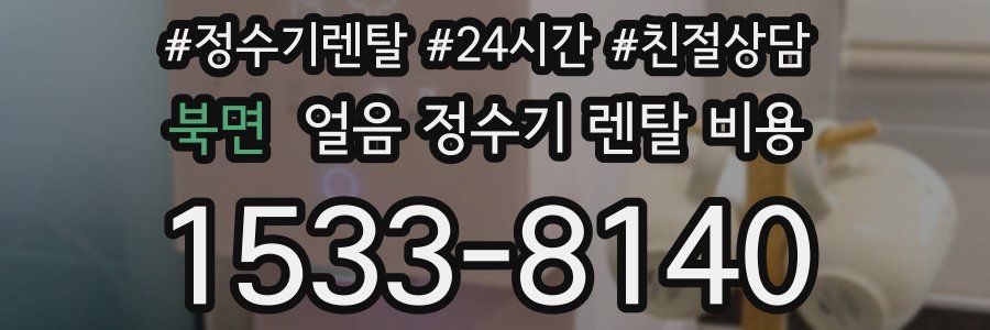 북면 얼음 정수기 렌탈 비용