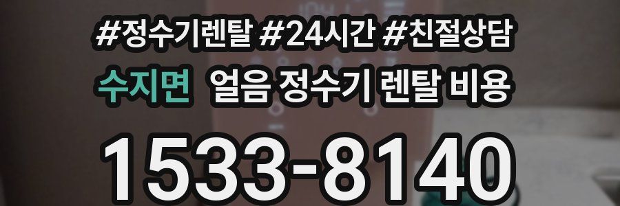 수지면 얼음 정수기 렌탈 비용