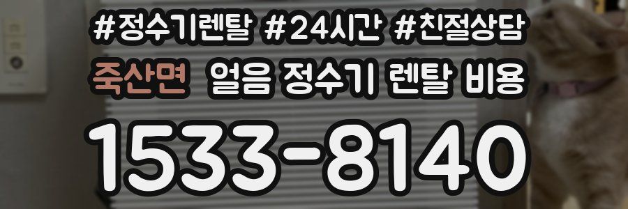 죽산면 얼음 정수기 렌탈 비용