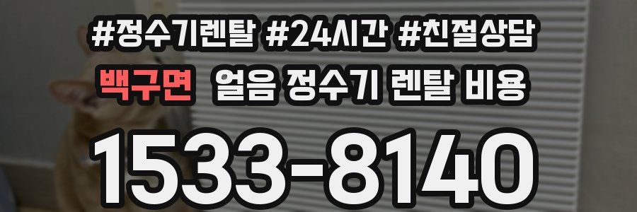 백구면 얼음 정수기 렌탈 비용