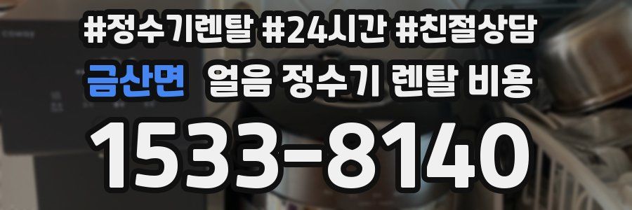 금산면 얼음 정수기 렌탈 비용