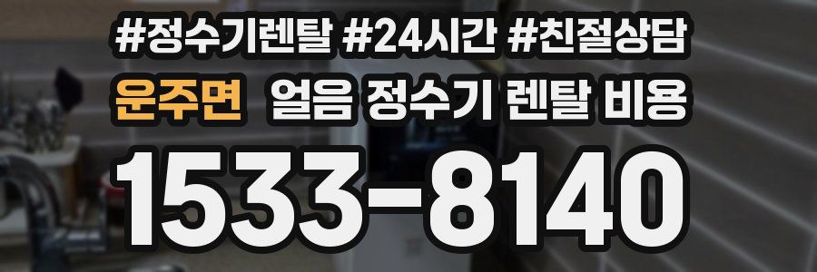 운주면 얼음 정수기 렌탈 비용