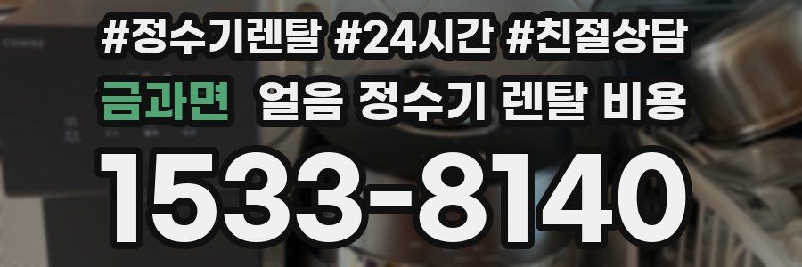 금과면 얼음 정수기 렌탈 비용