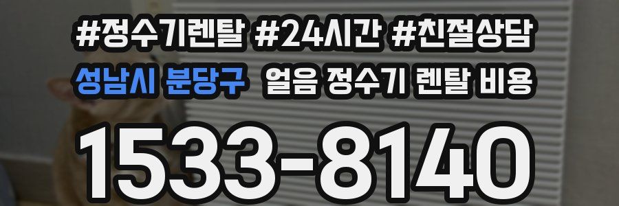 성남시 분당구 얼음 정수기 렌탈 비용