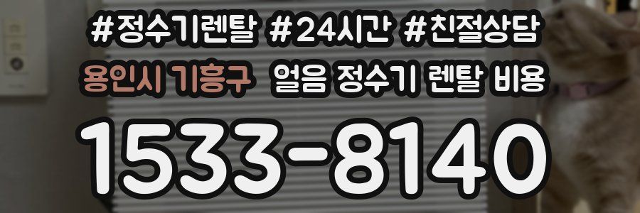 용인시 기흥구 얼음 정수기 렌탈 비용