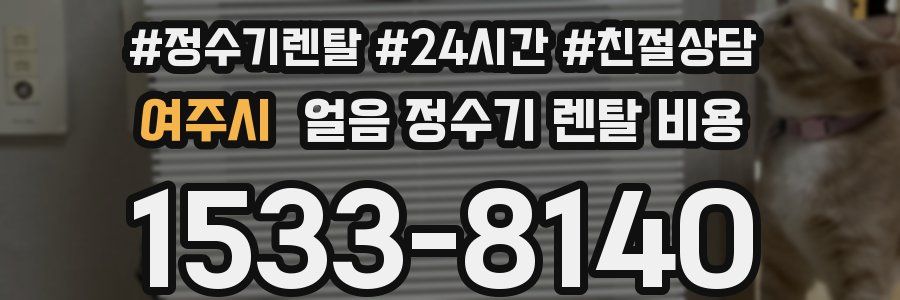 여주시 얼음 정수기 렌탈 비용