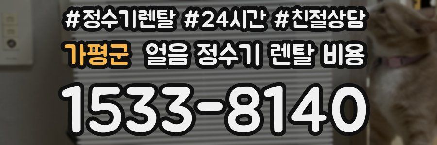 가평군 얼음 정수기 렌탈 비용