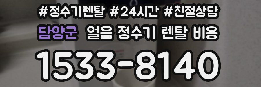 담양군 얼음 정수기 렌탈 비용