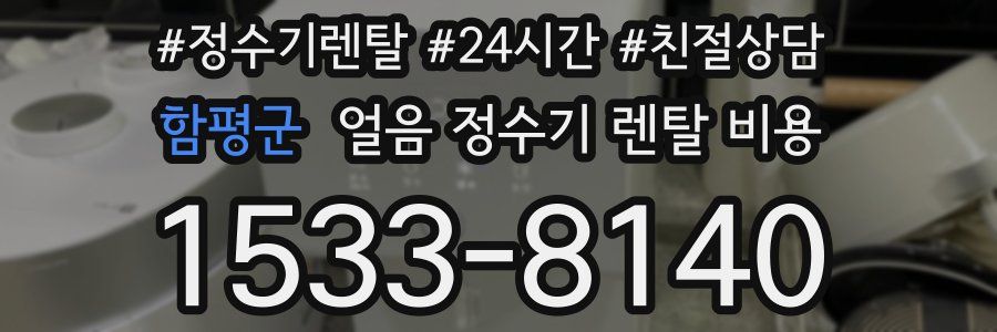 함평군 얼음 정수기 렌탈 비용