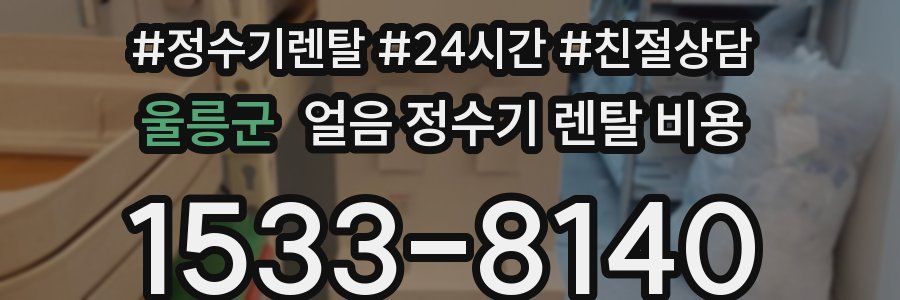 울릉군 얼음 정수기 렌탈 비용