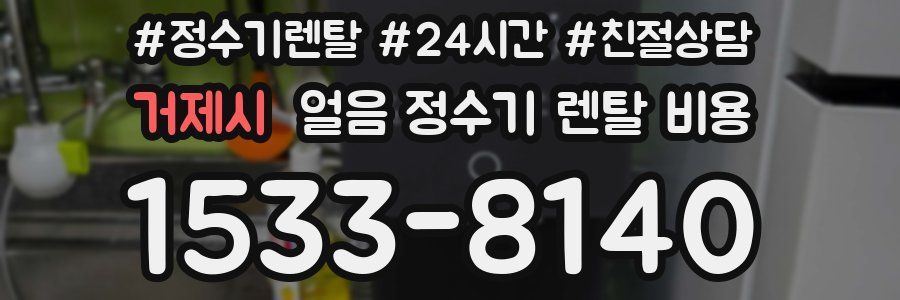 거제시 얼음 정수기 렌탈 비용