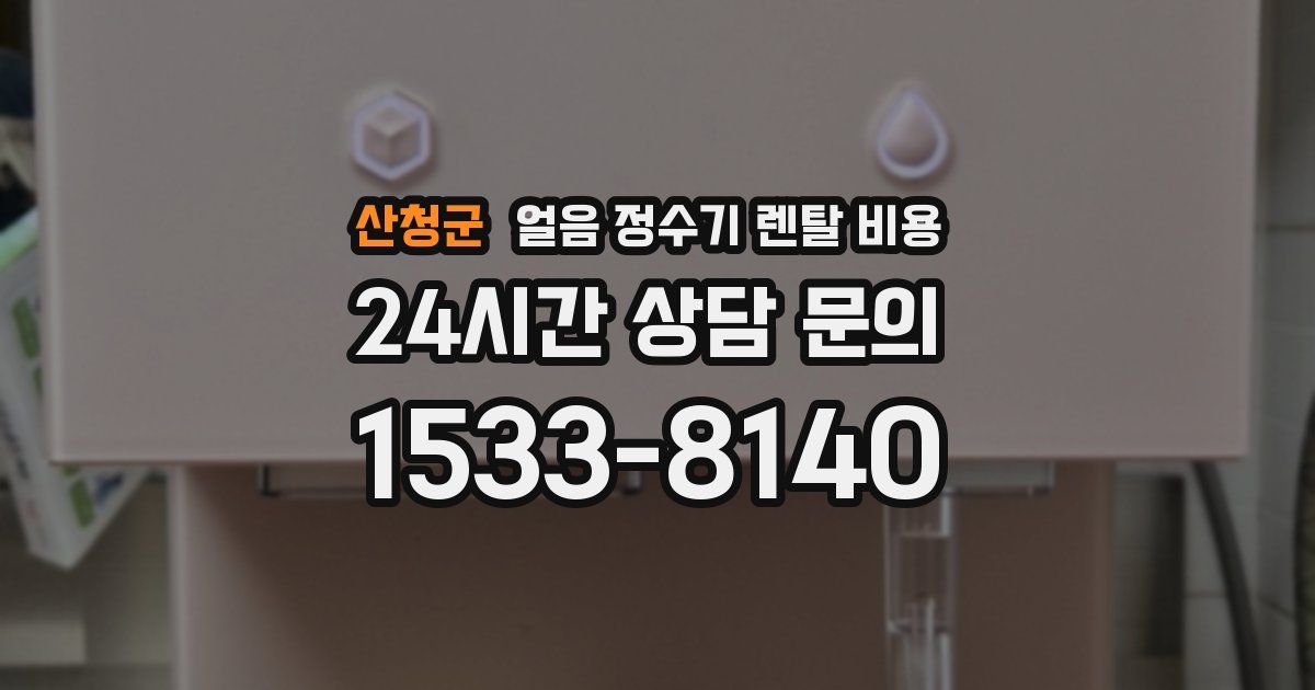 산청군 얼음 정수기 렌탈 비용