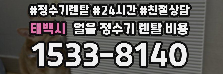 태백시 얼음 정수기 렌탈 비용