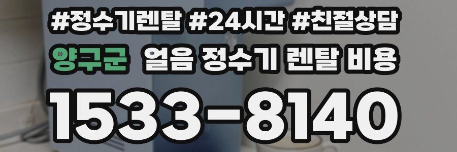 양구군 얼음 정수기 렌탈 비용