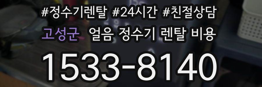 고성군 얼음 정수기 렌탈 비용