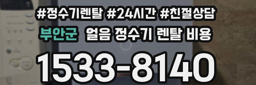 부안군 얼음 정수기 렌탈 비용