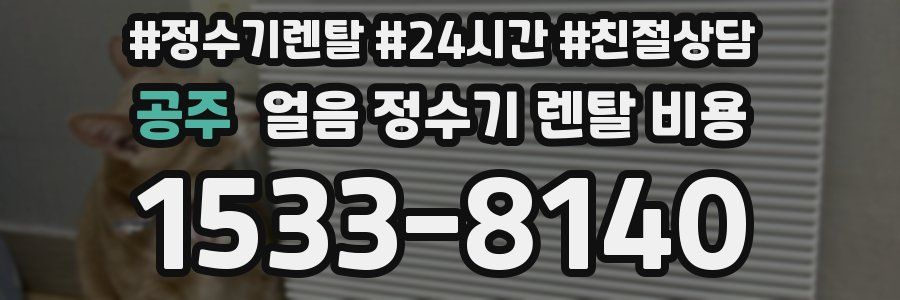 공주 얼음 정수기 렌탈 비용