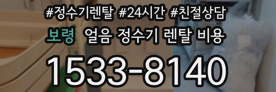 보령 얼음 정수기 렌탈 비용
