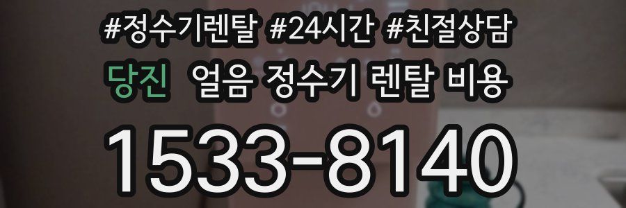 당진 얼음 정수기 렌탈 비용