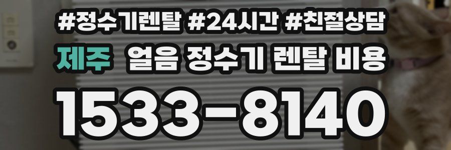 제주 얼음 정수기 렌탈 비용