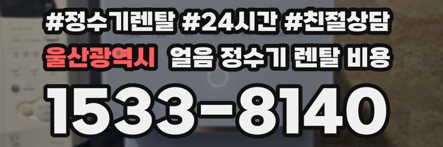 울산광역시 얼음 정수기 렌탈 비용