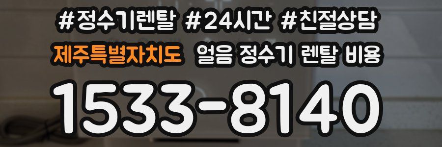 제주특별자치도 얼음 정수기 렌탈 비용