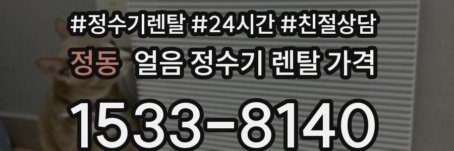 정동 얼음 정수기 렌탈 가격
