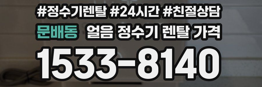 문배동 얼음 정수기 렌탈 가격