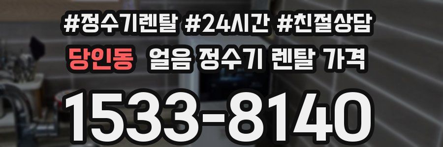 당인동 얼음 정수기 렌탈 가격