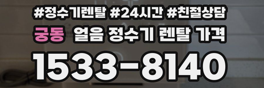 궁동 얼음 정수기 렌탈 가격