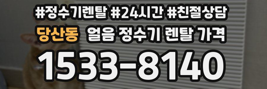 당산동 얼음 정수기 렌탈 가격