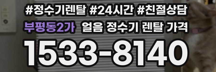 부평동2가 얼음 정수기 렌탈 가격