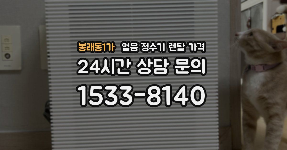 봉래동1가 얼음 정수기 렌탈 가격