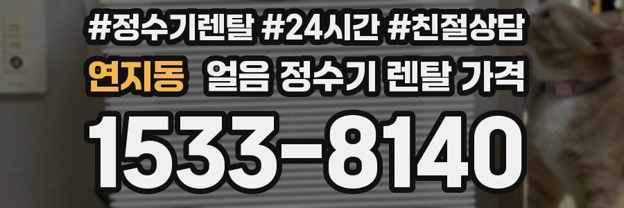 연지동 얼음 정수기 렌탈 가격
