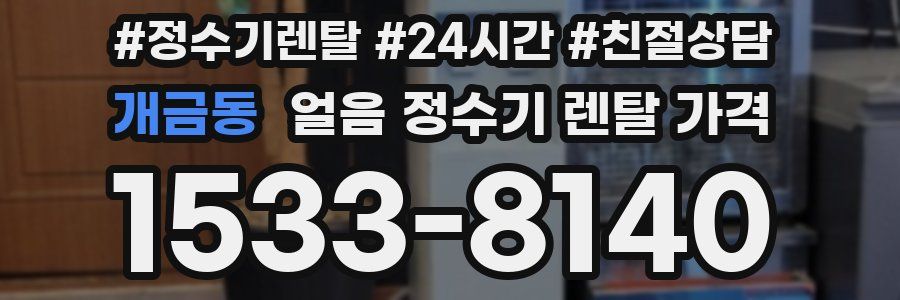 개금동 얼음 정수기 렌탈 가격